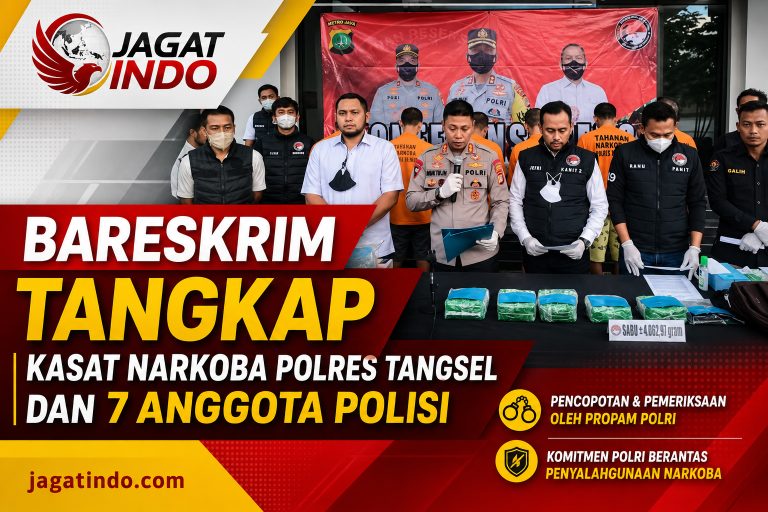 Bareskrim Tangkap Kasat Narkoba Polres Tangsel dan 7 Anggota Polisi