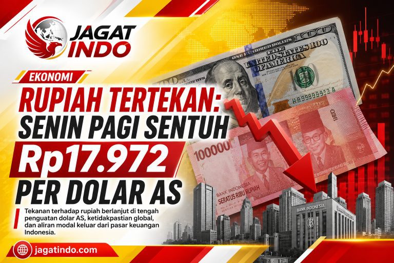 Rupiah Tertekan: Senin Pagi Sentuh Rp17.972 per Dolar AS