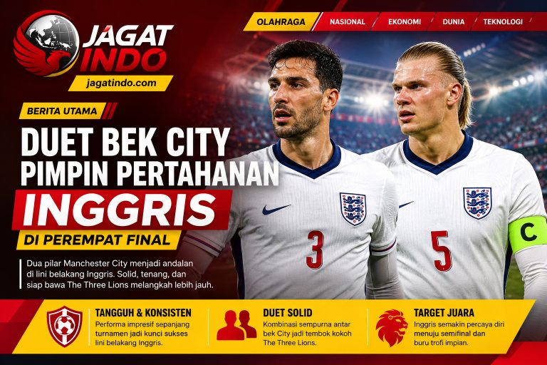 Duet Bek City Pimpin Pertahanan Inggris di Perempat Final
