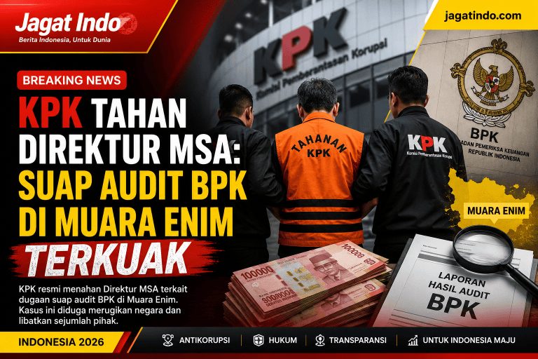 KPK Tahan Direktur MSA: Suap Audit BPK di Muara Enim Terkuak