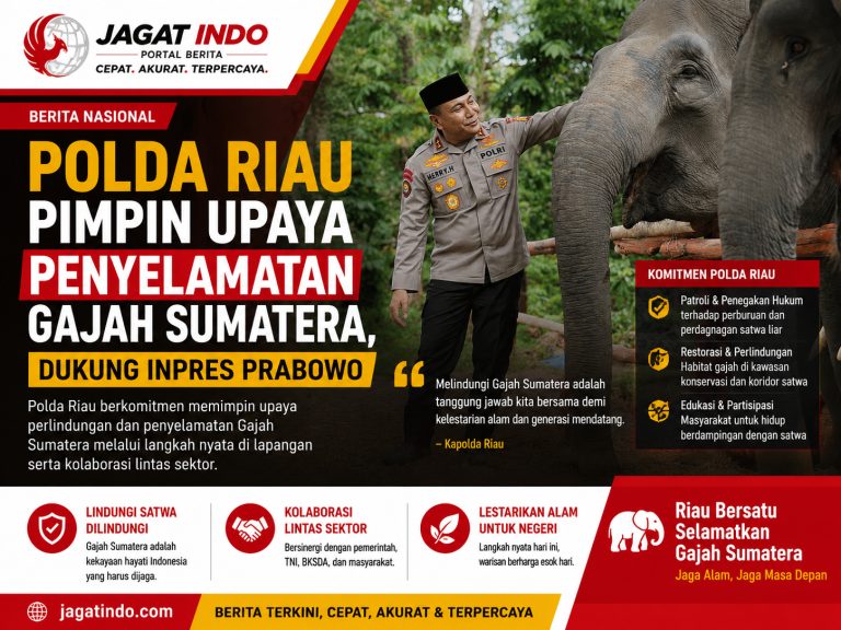 Polda Riau Pimpin Upaya Penyelamatan Gajah Sumatera, Dukung Inpres Prabowo