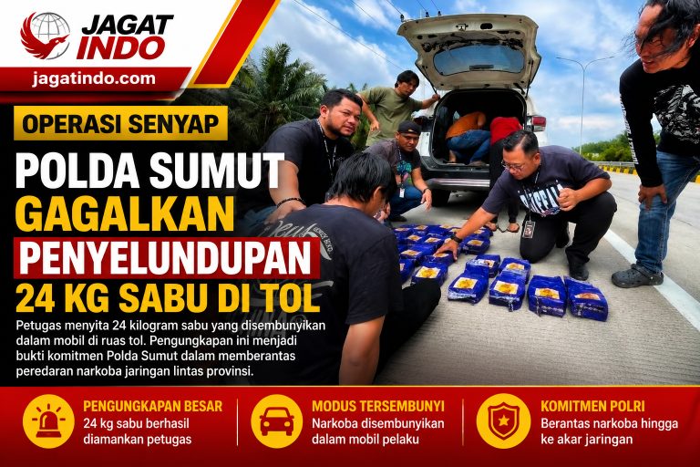 Operasi Senyap Polda Sumut Gagalkan Penyelundupan 24 Kg Sabu di Tol