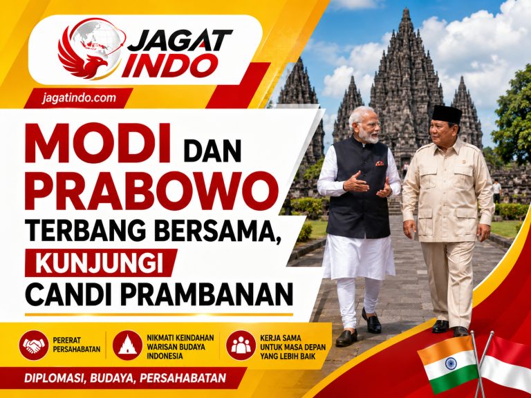 Modi dan Prabowo Terbang Bersama, Kunjungi Candi Prambanan