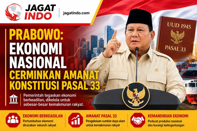 Prabowo: Ekonomi Nasional Cerminkan Amanat Konstitusi Pasal 33