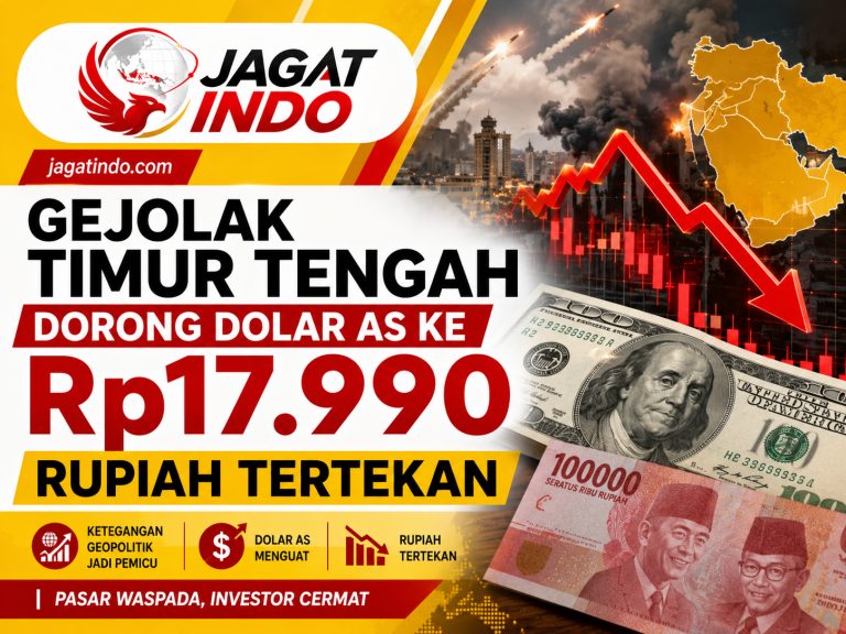 Gejolak Timur Tengah Dorong Dolar AS ke Rp17.990, Rupiah Tertekan