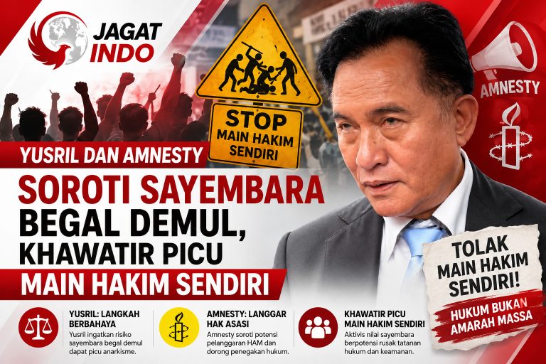 Yusril dan Amnesty Soroti Sayembara Begal Demul, Khawatir Picu Main Hakim Sendiri