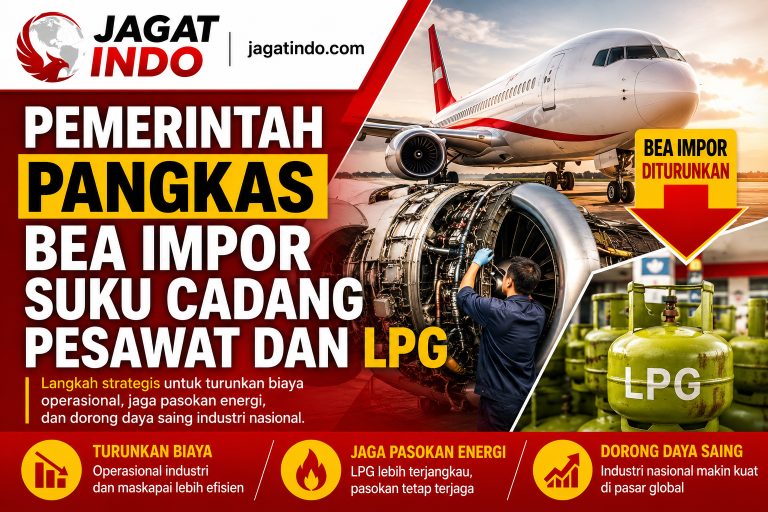 Pemerintah Pangkas Bea Impor Suku Cadang Pesawat dan LPG