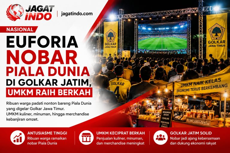 Euforia Nobar Piala Dunia di Golkar Jatim, UMKM Raih Berkah