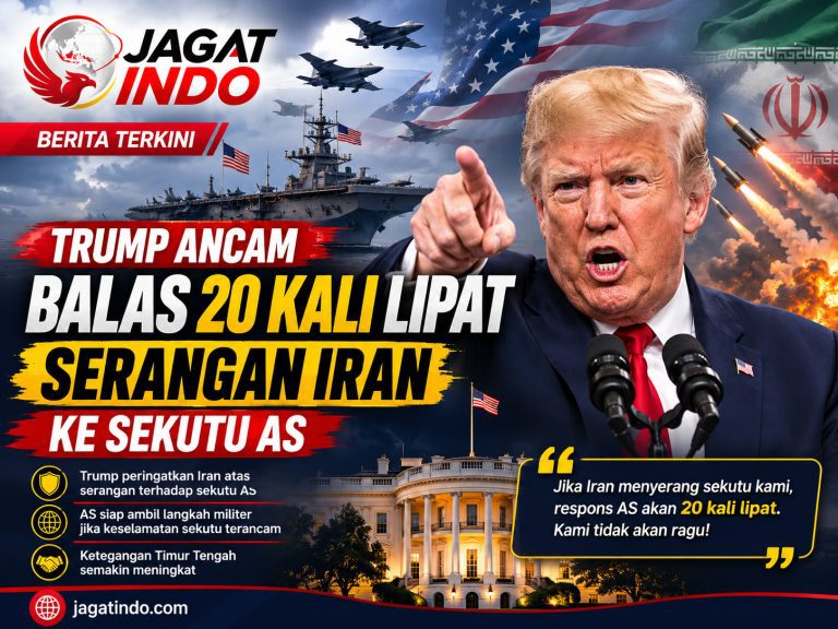 Trump Ancam Balas 20 Kali Lipat Serangan Iran ke Sekutu AS