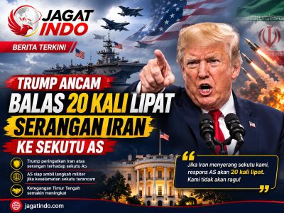 Trump Ancam Balas 20 Kali Lipat Serangan Iran ke Sekutu AS