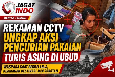 Rekaman CCTV Ungkap Aksi Pencurian Pakaian Turis Asing di Ubud