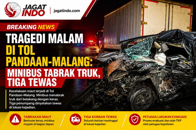 Tragedi Malam di Tol Pandaan-Malang: Minibus Tabrak Truk, Tiga Tewas