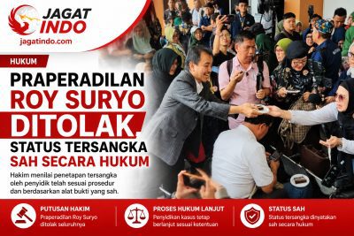 Praperadilan Roy Suryo Ditolak, Status Tersangka Sah Secara Hukum