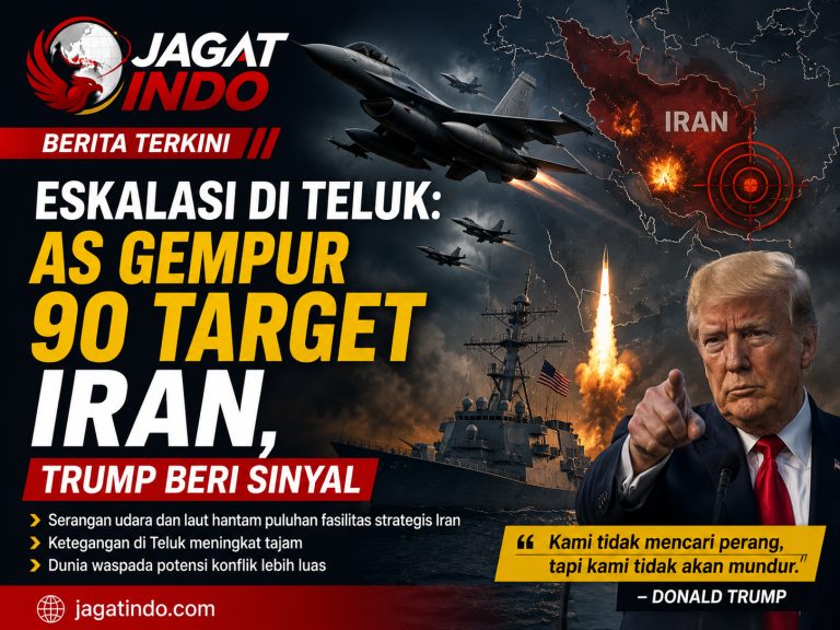 Eskalasi di Teluk: AS Gempur 90 Target Iran, Trump Beri Sinyal