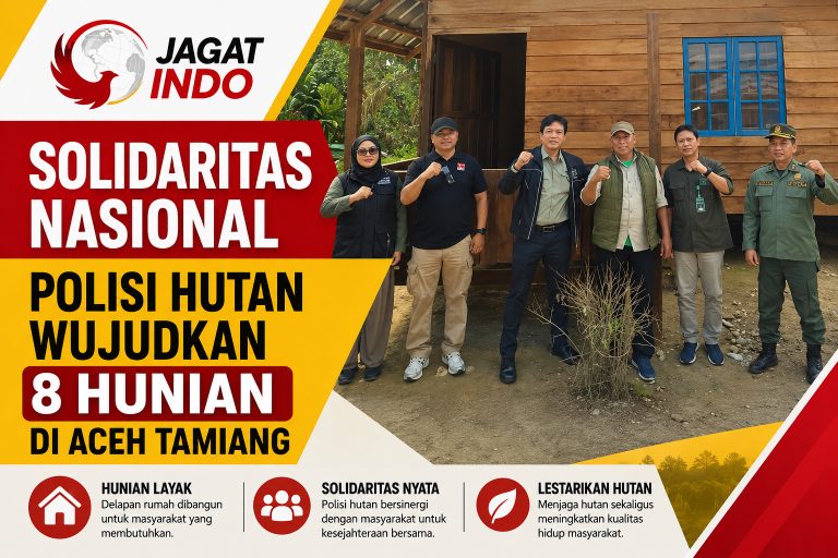 Solidaritas Nasional Polisi Hutan Wujudkan 8 Hunian di Aceh Tamiang