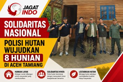 Solidaritas Nasional Polisi Hutan Wujudkan 8 Hunian di Aceh Tamiang
