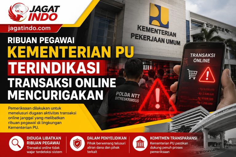 Ribuan Pegawai Kementerian PU Terindikasi Transaksi Online Mencurigakan