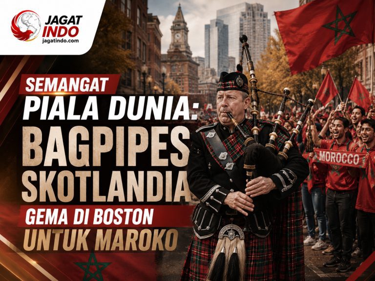 Semangat Piala Dunia: Bagpipes Skotlandia Gema di Boston untuk Maroko
