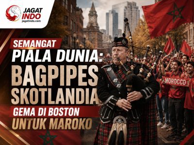 Semangat Piala Dunia: Bagpipes Skotlandia Gema di Boston untuk Maroko