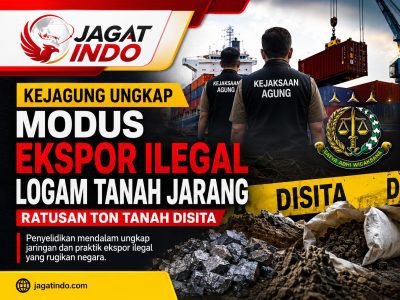 Kejagung Ungkap Modus Ekspor Ilegal Logam Tanah Jarang, Ratusan Ton Tanah Disita