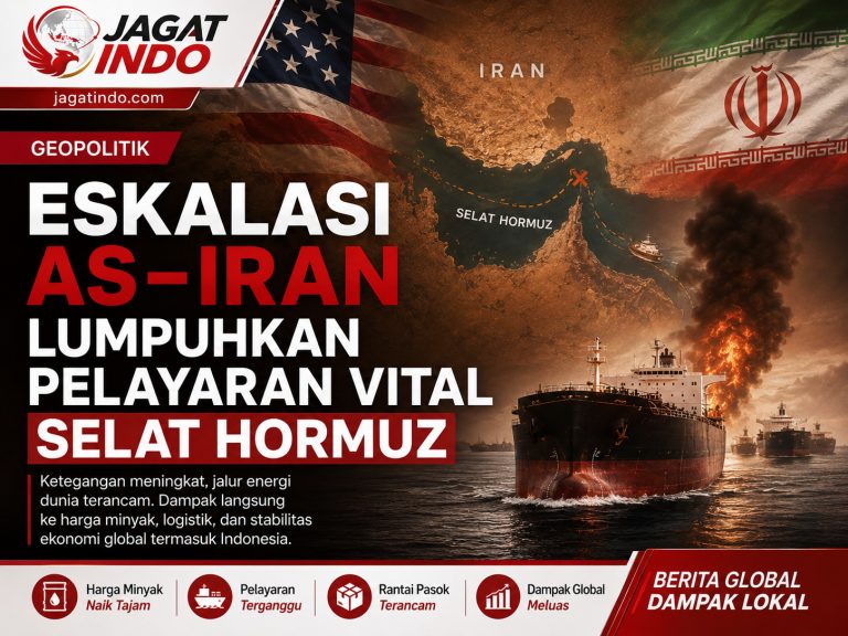 Eskalasi AS-Iran Lumpuhkan Pelayaran Vital Selat Hormuz