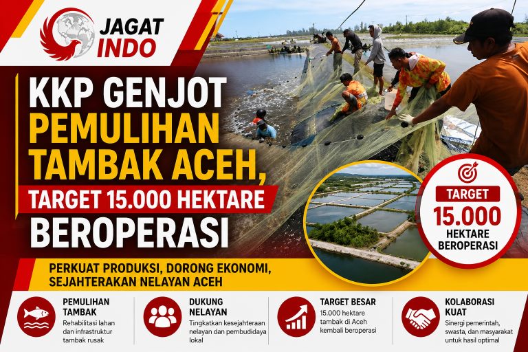 KKP Genjot Pemulihan Tambak Aceh, Target 15.000 Hektare Beroperasi