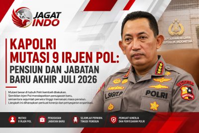 Kapolri Mutasi 9 Irjen Pol: Pensiun dan Jabatan Baru Akhir Juli 2026