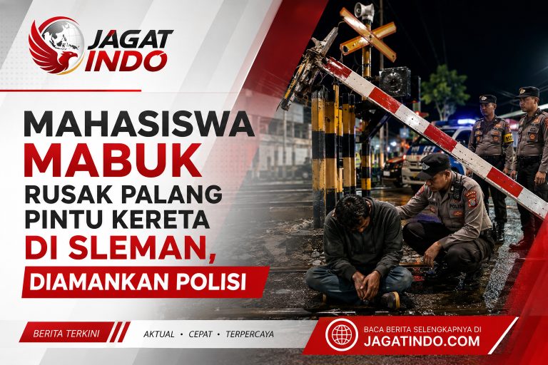 Mahasiswa Mabuk Rusak Palang Pintu Kereta di Sleman, Diamankan Polisi