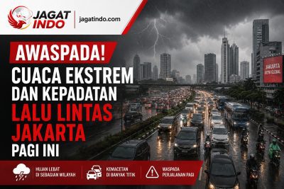 Waspada Cuaca Ekstrem dan Kepadatan Lalu Lintas Jakarta Pagi Ini