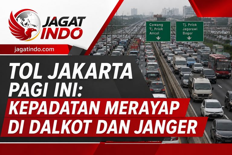 Tol Jakarta Pagi Ini: Kepadatan Merayap di Dalkot dan Janger