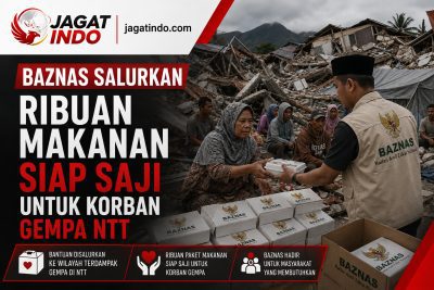 Baznas Salurkan Ribuan Makanan Siap Saji untuk Korban Gempa NTT