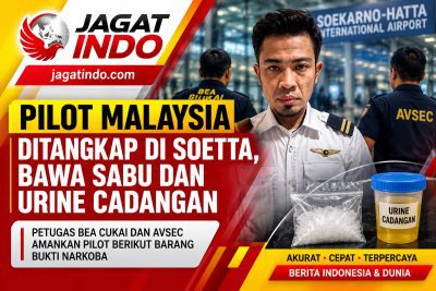 Pilot Malaysia Ditangkap di Soetta, Bawa Sabu dan Urine Cadangan