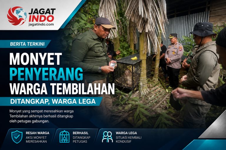 Monyet Penyerang Warga Tembilahan Ditangkap, Warga Lega