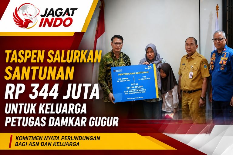 TASPEN Salurkan Santunan Rp 344 Juta untuk Keluarga Petugas Damkar Gugur