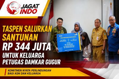 TASPEN Salurkan Santunan Rp 344 Juta untuk Keluarga Petugas Damkar Gugur