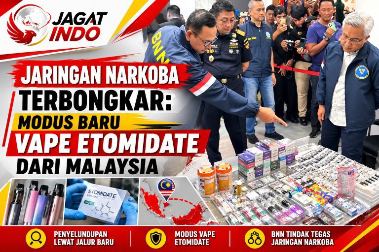 Jaringan Narkoba Terbongkar: Modus Baru Vape Etomidate dari Malaysia