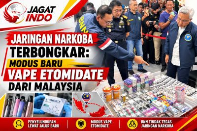 Jaringan Narkoba Terbongkar: Modus Baru Vape Etomidate dari Malaysia