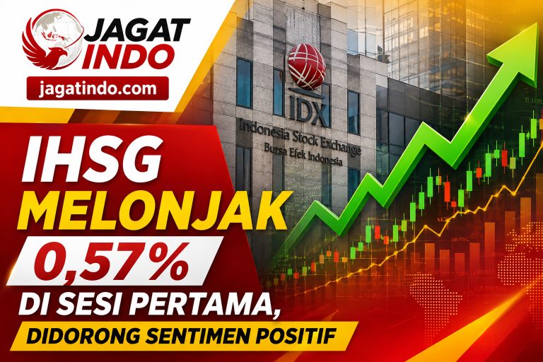 IHSG Melonjak 0,57% di Sesi Pertama, Didorong Sentimen Positif
