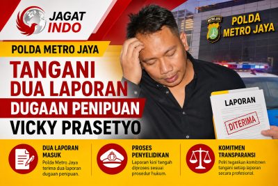 Polda Metro Jaya Tangani Dua Laporan Dugaan Penipuan Vicky Prasetyo