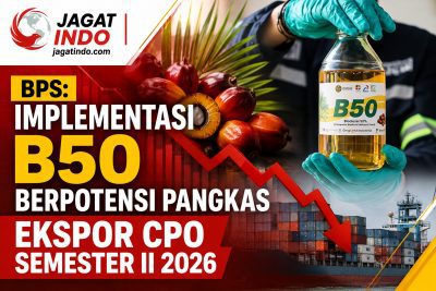 BPS: Implementasi B50 Berpotensi Pangkas Ekspor CPO Semester II 2026