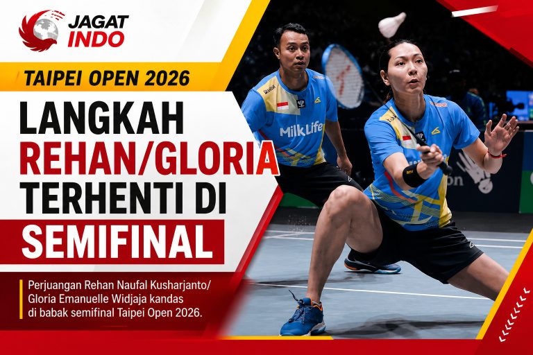 Langkah Rehan/Gloria Terhenti di Semifinal Taipei Open 2026