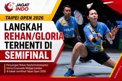 Langkah Rehan/Gloria Terhenti di Semifinal Taipei Open 2026