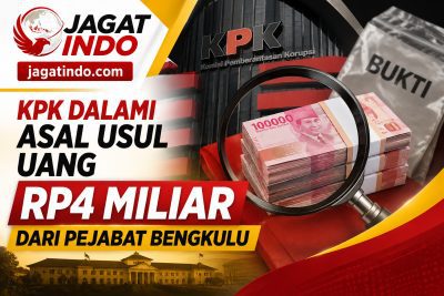 KPK Dalami Asal Usul Uang Rp4 Miliar dari Pejabat Bengkulu