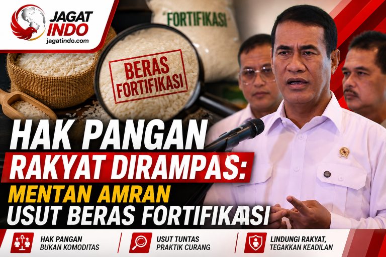 Hak Pangan Rakyat Dirampas: Mentan Amran Usut Beras Fortifikasi