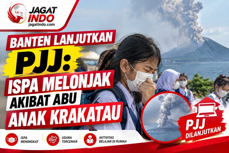 Banten Lanjutkan PJJ: ISPA Melonjak Akibat Abu Anak Krakatau